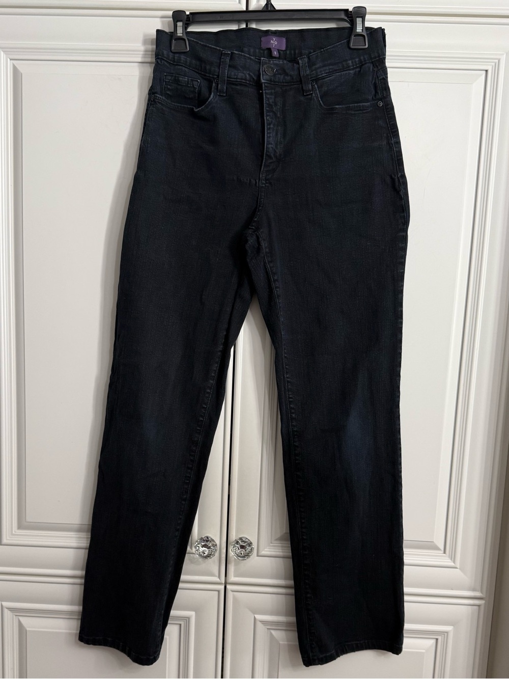 NYDJ Marilyn Straight Leg Jeans in Dark Blue Wash w/Lift Tuck Technology Size 8